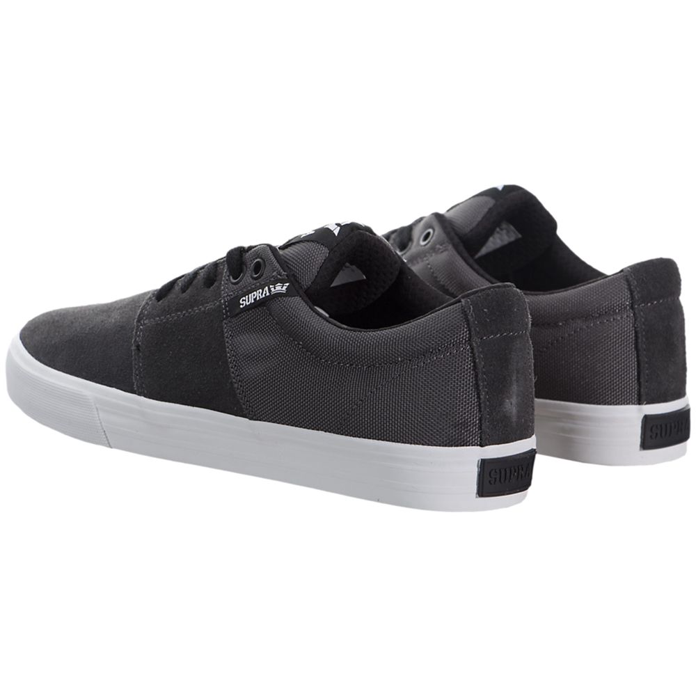 Baskets Basses Supra Stacks Vulc II Grise Charcoal/White Homme | GUC-01872092